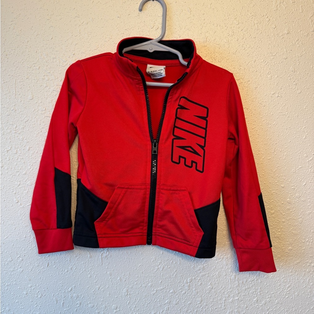 Nike 2T Red & Black Zippered Kids Jacket